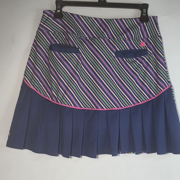 Birdies and Bows Pants - Birdies and Bows Women's Pink Blue Green Golf/Tennis‎ Skort Size M